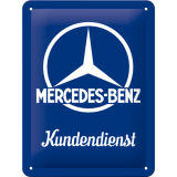 Nostalgic-Art Small Sign Mercedes Kundendienst 15x20x0.3cm