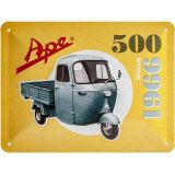 Nostalgic-Art Small Sign Ape 500 - Since 1966 15x20x0.3cm