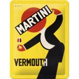 Nostalgic-Art Small Sign Martini - Vermouth Waiter Yellow 15x20x0.3cm