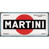 Nostalgic-Art Long Sign Martini - Logo White 25x50x0.3cm