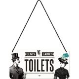Nostalgic-Art Hanging Sign Toilet 20x10x0.2cm