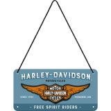 Nostalgic-Art Hanging Sign Harley-Davidson Logo Blue 20x10x0.2cm