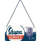 Nostalgic-Art Hanging Sign Vespa Service 20x10x0.2cm