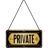 Nostalgic-Art Hanging Sign Private 20x10x0.2cm