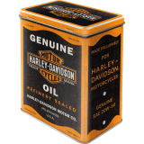 Nostalgic-Art Tin Storage Box Large Harley-Davidson - Genuine Oil 10x14x20cm