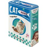 Nostalgic-Art Tin Storage Box XL Cat Food Blue Tin 8x19x26cm