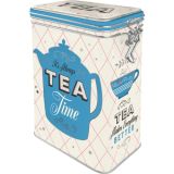 Nostalgic-Art Clip Top Storage Tin Tea 7.5x11x17.5cm