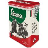 Nostalgic-Art Clip Top Storage Tin Vespa - The Italian Classic 7.5x11x17.5cm