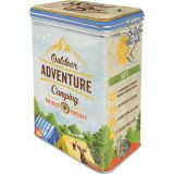 Nostalgic-Art Clip Top Storage Tin Outdoor Camping Adventure 7.5x11x17.5cm
