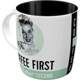Nostalgic-Art Ceramic Mug Coffee First 9x9x9cm