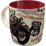 Nostalgic-Art Ceramic Mug Route 66 Bike Map 9x9x9cm