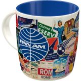 Nostalgic-Art Ceramic Mug Pan Am Travel Collage 9x9x9cm