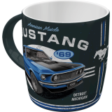 Nostalgic-Art Ceramic Mug Ford Mustang - 1969 Mach 1 Blue 9x9x9cm