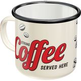 Nostalgic-Art Enamel Mug Strong Coffee Served Here 8x8x8xcm