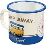 Nostalgic-Art Enamel Mug VW Bulli - Lets Camp Away 8x8x8xcm