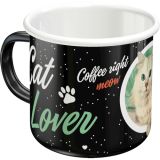 Nostalgic-Art Enamel Mug Cat Lover Black 8x8x8xcm