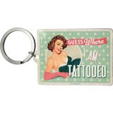 Nostalgic-Art Keyring Guess where I'm Tattooed 6x5x0.5cm