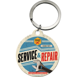 Nostalgic-Art Keyring Round Service & Repair 7.5x4x0.3cm