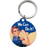 Nostalgic-Art Keyring Round We Can Do It 7.5x4x0.3cm