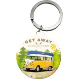 Nostalgic-Art Keyring Round VW Lets Get Away 7.5x4x0.3cm