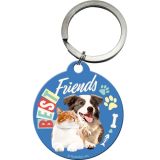Nostalgic-Art Keyring Round Best Friends Cat & Dog 7.5x4x0.3cm