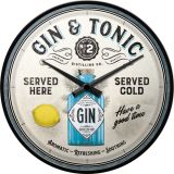 Nostalgic-Art Wall Clock Gin & Tonic 30cm 