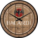 Nostalgic-Art Wall Clock Bacardi Wood Barrel 30cm 