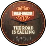 Nostalgic-Art Wall Clock Harley-Davidson - The Road is Calling 30cm 