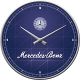 Nostalgic-Art Wall Clock Mercedes-Benz - Silver & Blue 30cm