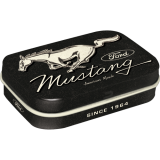 Nostalgic-Art Mint Box Ford Mustang Horse Logo Black 4x6x2cm
