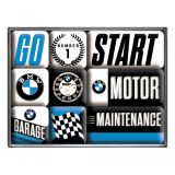 Nostalgic-Art 9pc Magnet Set BMW - Motor 7x9.3x2cm