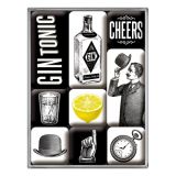Nostalgic-Art 9pc Magnet Set Gin & Tonic 7x9.3x2cm