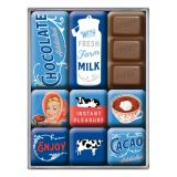 Nostalgic-Art 9pc Magnet Set Chocolate Addicted 7x9.3x2cm