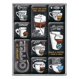 Nostalgic-Art 9pc Magnet Set Anatomy of Coffee 7x9.3x2cm