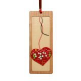 Quilled Bookmark Heart 13.6x5cm