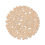 Wooden Coaster Flowers 10x10x0.3cm
