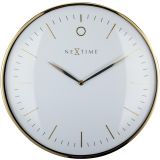 NeXtime Glamour Wall Clock 30cm - Gold and White