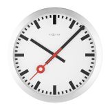 NeXtime Station Stripe Wall Clock 35cm - White