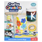 Crafty Creators Ceramic Paint and Bake Mugs Project Kit