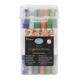 ACRYLIC MARKER DUAL TIP WITH STORAGE CASE - 24PK