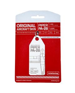 Aviationtag Piper PA28 - White