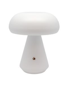 Rechargeable LED Table Lamp Mushroom-Shaped 16x16x18cm - White