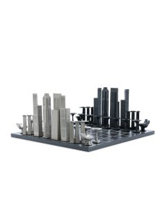 Skyline Chess - Singapore Edition (Wood Board with printed Singapore Map) 38x38x20cm