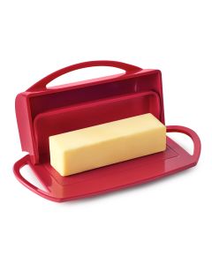 Better Dish Flip Top Butter Dish - Red 21x11x8cm