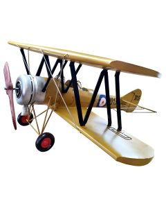 Extra Large The Avro 621 Tutor Metal Collectable- Yellow 96.5x94x44cm