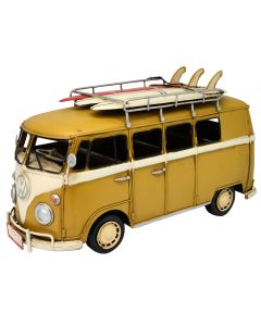Volkswagen Kombi Van Metal Collectable - Yellow 32x12.5x17cm