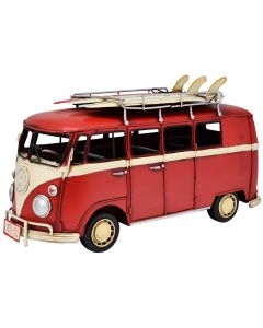 Volkswagen Kombi Van Metal Collectable - Red 32x12.5x17cm