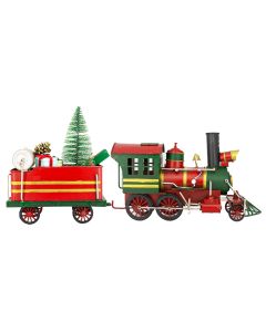 Christmas Train & Wagon Metal Collectable 56x12x24cm