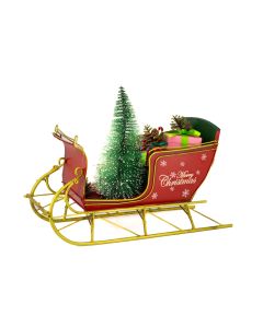 Christmas Cled with Tree Metal Collectable 30x14x21cm
