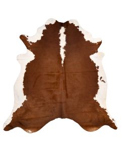 Genuine Cowhide Rug Brown and White 3.40 - 4sqm
